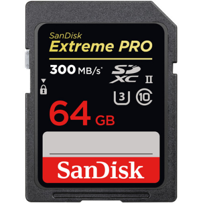 Extreme Pro 64GB UHS-II U3 300MB/s SDXC Card