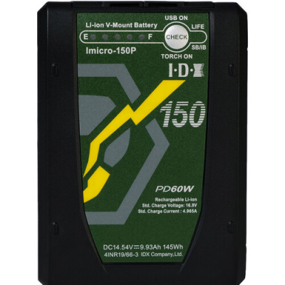 Imicro-150P (Micro 145Wh High-Load Li-Ion V-Mount Battery W/ USB-C PD & D-Tap)