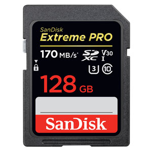 Extreme Pro 128GB UHS-1 U3 170MB/s SDXC Card